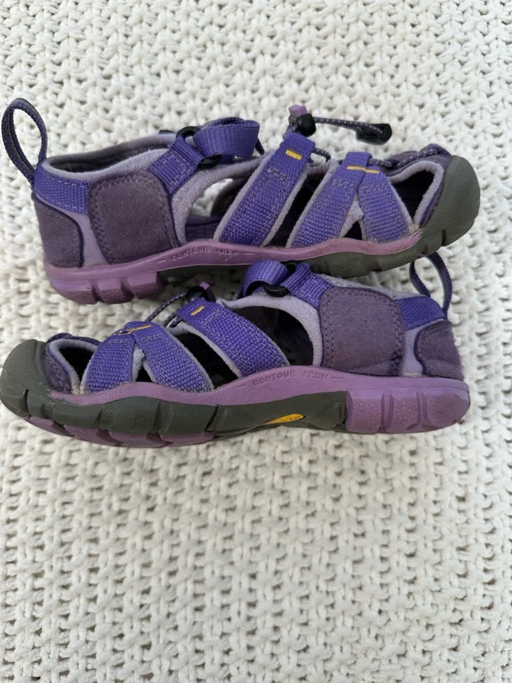Teva Girls Purple Outdoor Sandals with Gray Toe - Picture 5 of 8